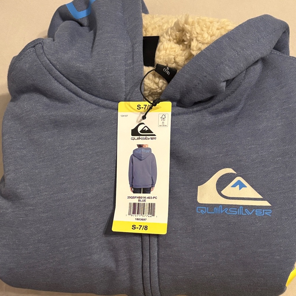 Quiksilver Heather Blue Fleece Hoodie